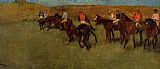 Edgar Degas Canvas Paintings - At the Races - Before the Start
